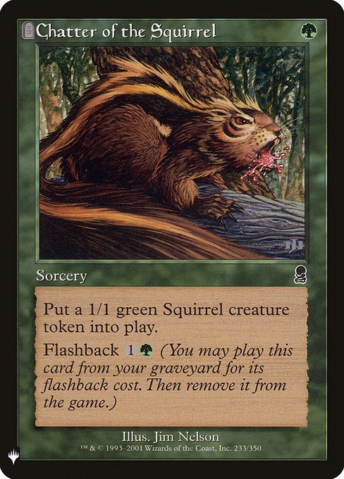 《リスのお喋り/Chatter of the Squirrel》[PWシンボル付き再版] 緑C